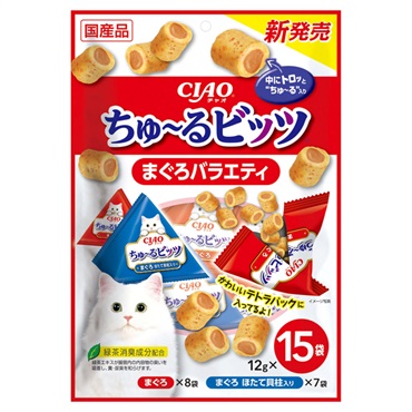 CIAO ちゅ～るビッツ まぐろバラエティ 12g×15袋 チャオ いなばペットフード