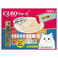 CIAO ちゅ～る まぐろ・かつおバラエティ 14g×40本 チャオ いなばペットフード(14g×40本)