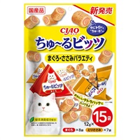 CIAO ちゅ～るビッツ まぐろ・ささみバラエティ 12g×15袋 チャオ いなばペットフード(12g×15袋)