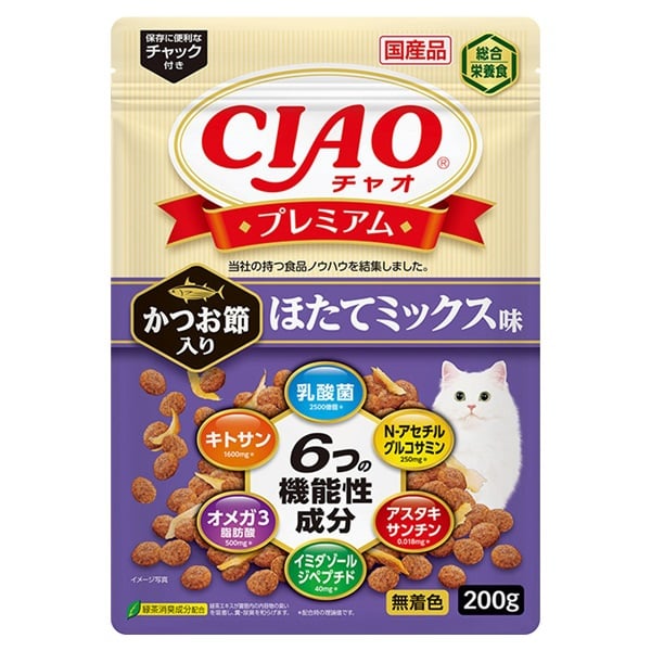 CIAO プレミアム かつお節入り ほたてミックス味 200g チャオ いなば