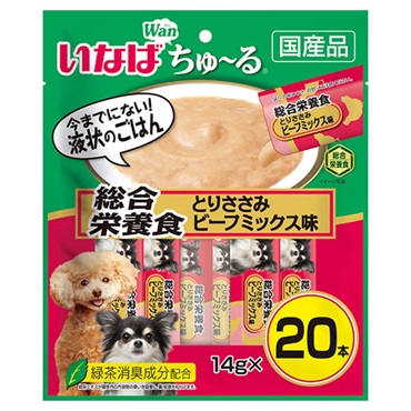 いなば ちゅ～る 総合栄養食 とりささみ ビーフミックス味 14g×20本