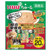 いなば ちゅ～る 総合栄養食 野菜・ビーフミックスバラエティ 14g×20本 いなばペットフード(14g×20本)