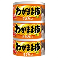 いなば わがまま猫 まぐろミニ ささみ入り 60g×3缶 いなばペットフード(60g×3缶)
