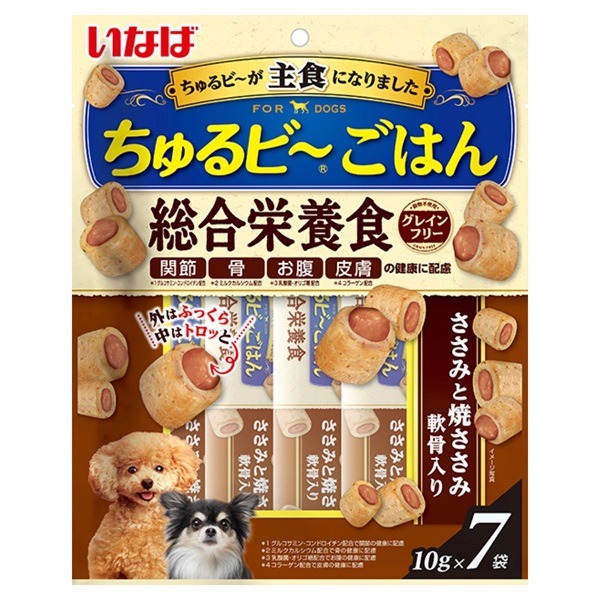 いなば ちゅるビ～ごはん ささみと焼ささみ 軟骨入り 10g×7袋 いなばペットフード(10g×7袋)