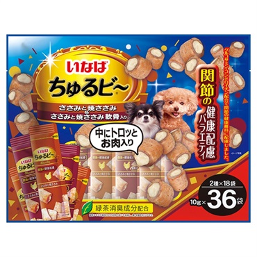 いなば ちゅるビ～ 関節の健康配慮バラエティ 10g×36袋 いなばペットフード