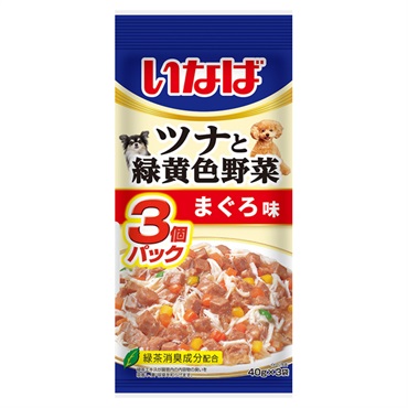 ツナと緑黄色野菜 40g×3袋 いなば いなばペットフード