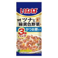 ツナと緑黄色野菜 40g×3袋 いなば いなばペットフード(かつお節入り)