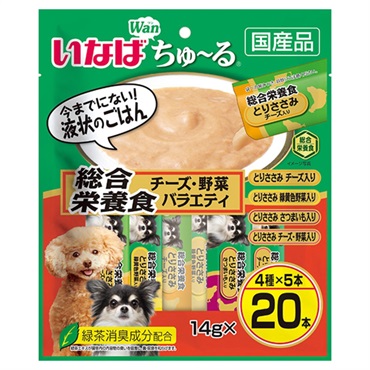 いなば ちゅ～る 総合栄養食 チーズ・野菜バラエティ 14g×20本 いなばペットフード