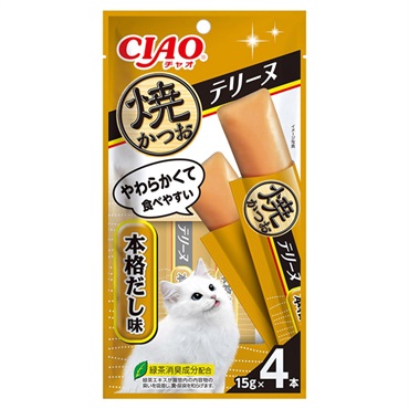 CIAO 焼かつおテリーヌ 15g×4本 チャオ いなばペットフード(本格だし味)