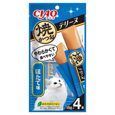 CIAO 焼かつおテリーヌ 15g×4本 チャオ いなばペットフード(ほたて味)