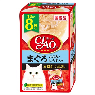 CIAO パウチ まぐろ ささみ・しらす入り 40g×8袋 チャオ いなばペットフード