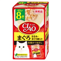 CIAO パウチ まぐろ ささみ・まぐろ節入り 40g×8袋 チャオ いなばペットフード(40g×8袋)