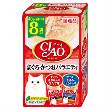 CIAO パウチ まぐろ・かつおバラエティ 40g×8袋 チャオ いなばペットフード