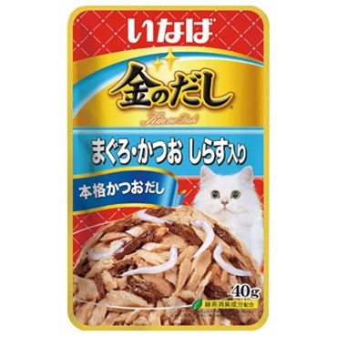 金のだし パウチ まぐろ しらす入り 40g 金のだし いなばペットフード