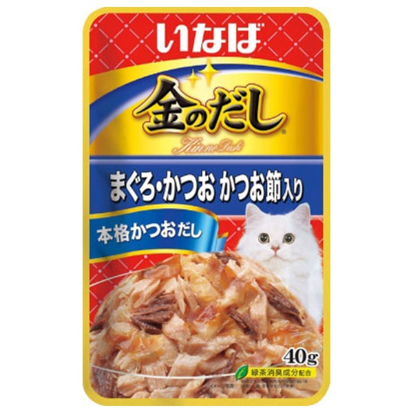金のだし パウチ まぐろ かつお節入り 40g 金のだし いなばペットフード(４０ｇ)