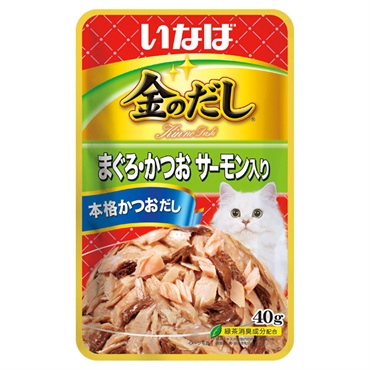 いなば 金のだし まぐろ・かつお サーモン入り 40g いなばペットフード