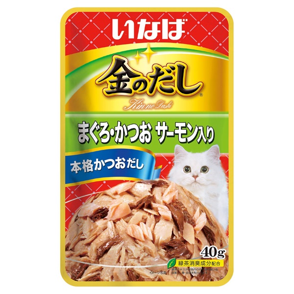 いなば 金のだし まぐろ・かつお サーモン入り 40g いなばペットフード(40g)