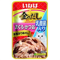 金のだし パウチ 乳酸菌入り まぐろ・かつお 40g 金のだし いなばペットフード(４０ｇ)