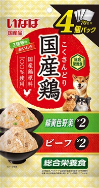 ☆NANAHARU☆ 　 国産鶏肉・馬肉入りドッグフード 1kg×4袋 国産鶏 70g×4袋 いなばペットフード | イオンスタイルオンライン 衣料