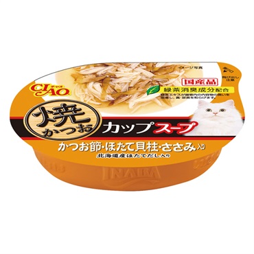 焼かつお カップ スープ 60g チャオ CIAO いなばペットフード