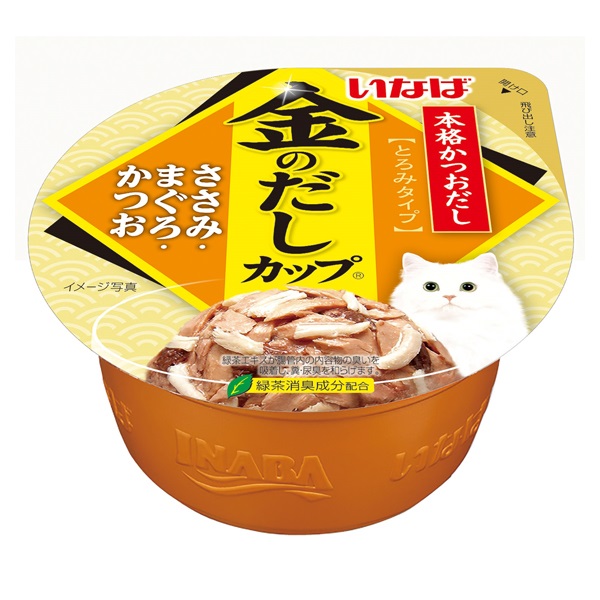 いなば 金のだし カップ ささみ・まぐろ・かつお 70g いなばペットフード(70g)