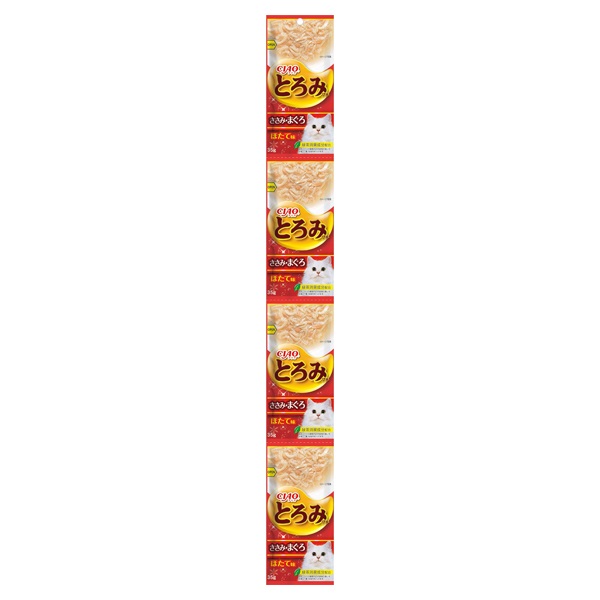 CIAO とろみ プチ ささみ・まぐろ ほたて味 4連パック 35g×4袋 チャオ いなばペットフード(35g×4袋)