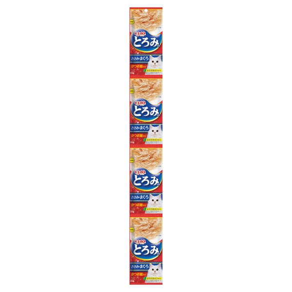 CIAO とろみ プチ ささみ・まぐろ かつお節入り 4連パック 35g×4袋 チャオ いなばペットフード(35g×4袋)