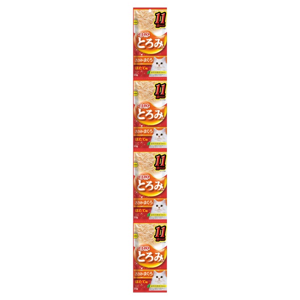 CIAO とろみ プチ 11歳からのささみ・まぐろ ほたて味 4連パック 35g×4袋 チャオ いなばペットフード(35g×4袋)