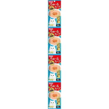 CIAO ちゅ～るスープ 乳酸菌2000億個 35g×4袋 チャオ CIAO いなばペットフード(かつお節)