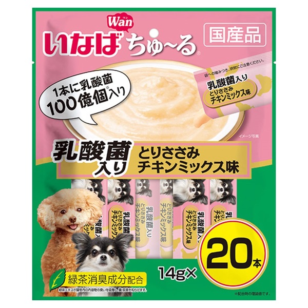 いなば ちゅ～る 乳酸菌入り とりささみ チキンミックス味 14g×20本 いなばペットフード(14g×20本)