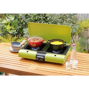 カセットガス テーブルトップBBQコンロ“フラットツイン・S