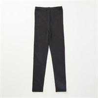 くろぱん のび～る綿混 無地レギンス10分丈 女の子 キッズ(ブラック-110cm)
