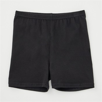 くろぱん のび～る綿混 ショート丈 女の子 キッズ(ブラック-105-125cm)