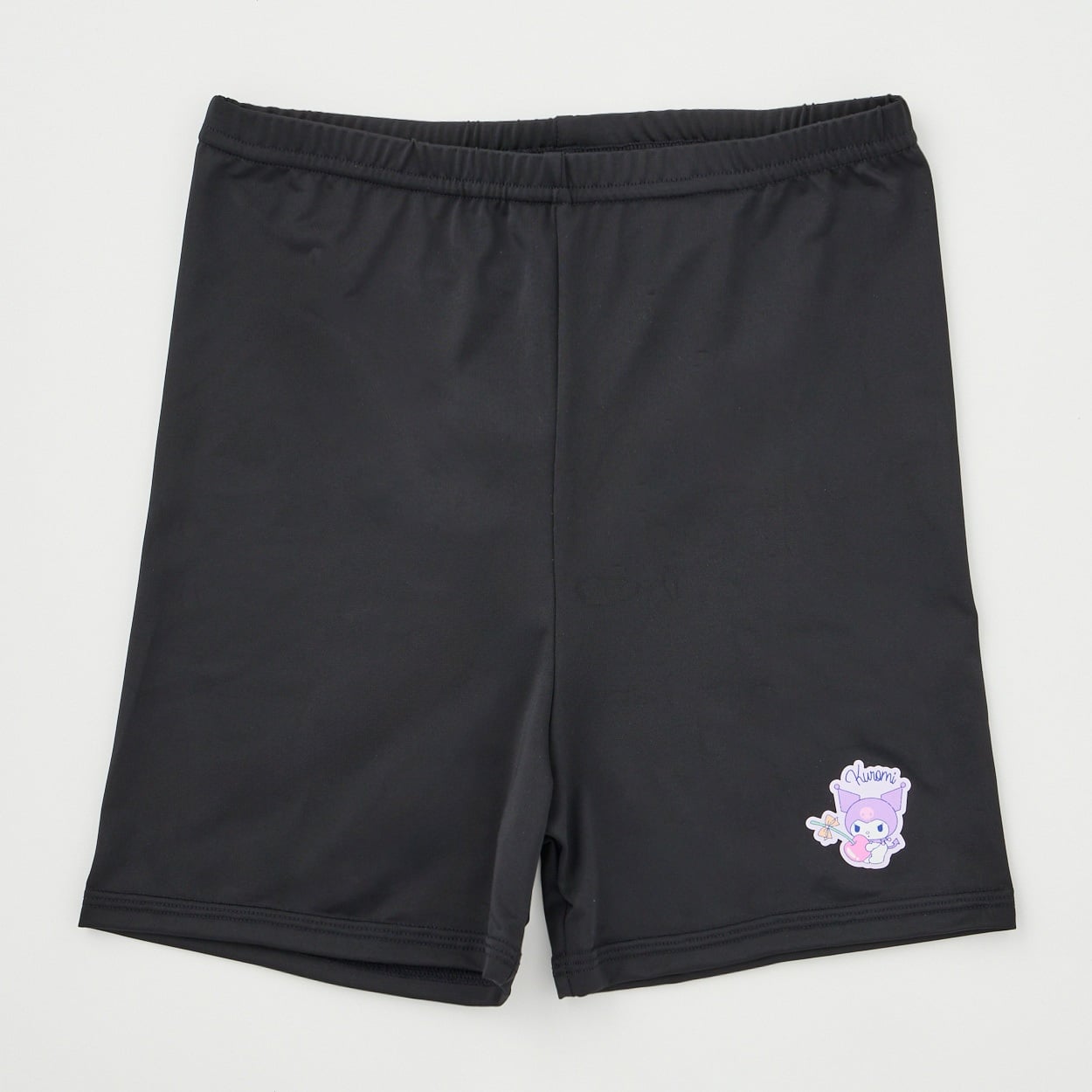 くろぱん クロミ ひんやりサラサラ ショート丈 女の子 キッズ(ブラック-105-125cm)
