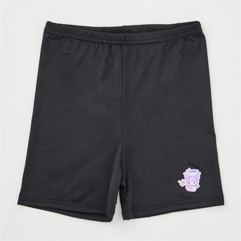 くろぱん クロミ ひんやりサラサラ ショート丈 女の子 キッズ(ブラック-105-125cm)