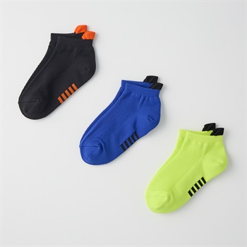 甲メッシュスニーカー丈ソックス３足組 男の子 キッズ(19-24cm)