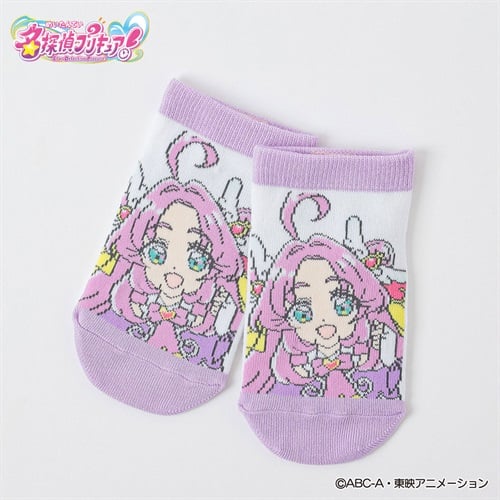 名探偵プリキュア！ スニーカー丈ソックス 15-20cm キッズ 女の子(パープル-15-20cm)