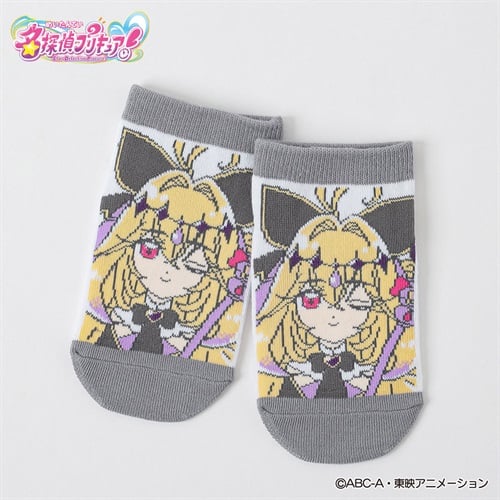 名探偵プリキュア！ スニーカー丈ソックス 15-20cm キッズ 女の子(チャコール-15-20cm)