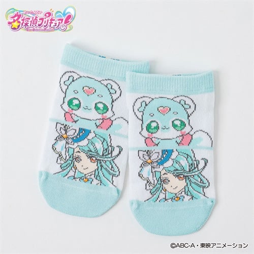 名探偵プリキュア！ スニーカー丈ソックス 15-20cm キッズ 女の子(ライトグリーン-15-20cm)