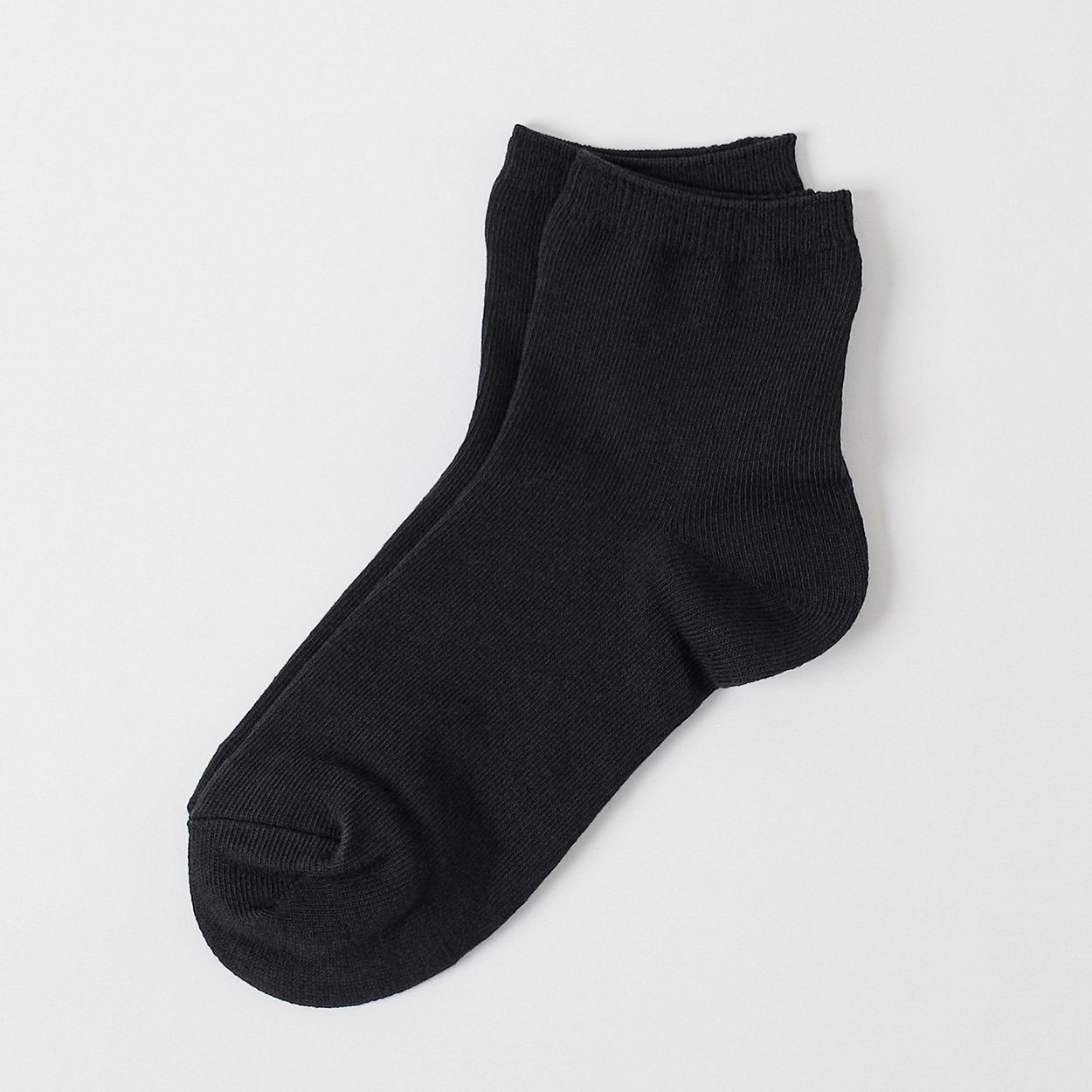 くろそく 無地ショート丈 22-24/24-26cm キッズ 女の子(ブラック-22-24cm)