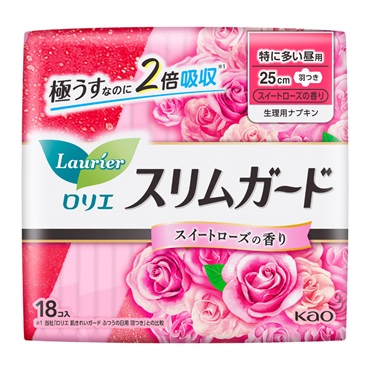 ロリエ スリムガード ロリエ Laurier 花王 【医薬部外品】(ローズ特に多い昼用)