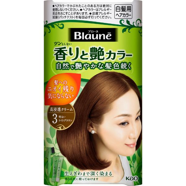 ブローネ 香りと艶カラー クリーム 80g ブローネ Blaune 花王 【医薬部外品】(明るいライトブラウン)