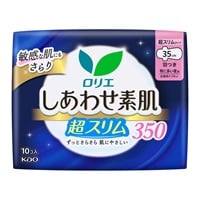 ロリエ しあわせ素肌 スリム 特に多い夜用 Laurier 花王 【医薬部外品】(35cm 10個)