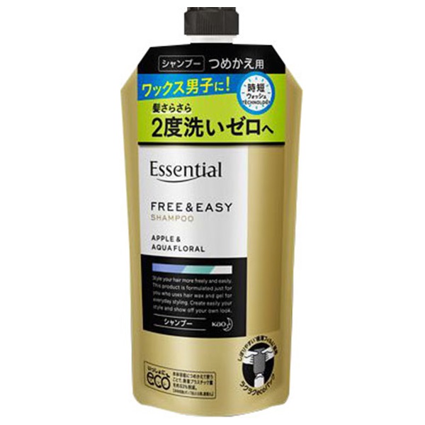 花王 エッセンシャル フリー&イージー シャンプー つめかえ用 300ml × 3個セット : エッセンシャル フリー\u0026イージー シャンプー つめかえ用