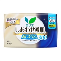 ロリエ しあわせ素肌 超スリム 昼夜兼用 300 羽つき 13個入 花王(13個)