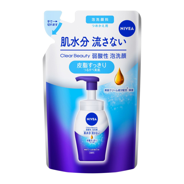 NIVEA(ニベア) クリアビューティー弱酸性泡洗顔 皮脂すっきり | イオン