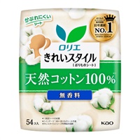 ロリエ きれいスタイル 天然コットン 100% 54個 ロリエ Laurier 花王(54個)
