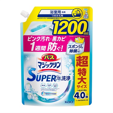 バスマジックリン SUPER泡洗浄 つめかえ用 1200ml マジックリン 花王