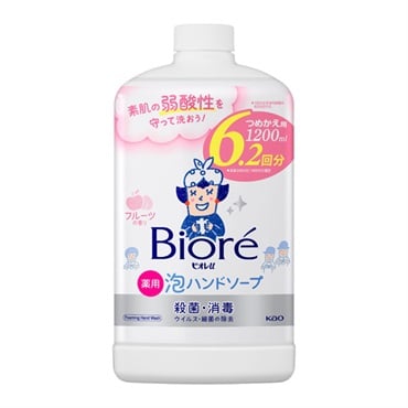 ビオレ u 泡ハンドソープ フルーツの香り つめかえ用 1200ml Biore 花王 【医薬部外品】