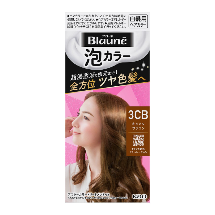 ブローネ 泡カラー 3CB キャメルブラウン 108ml ブローネ Blaune 花王 【医薬部外品】(4901301418456)